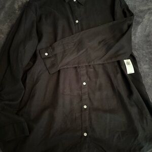 Old Navy Black Button Down Shirt Top